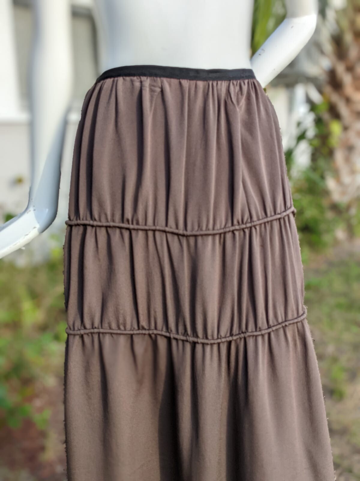 EDWARDIAN SILK CREPE SKIRT W PIPING 