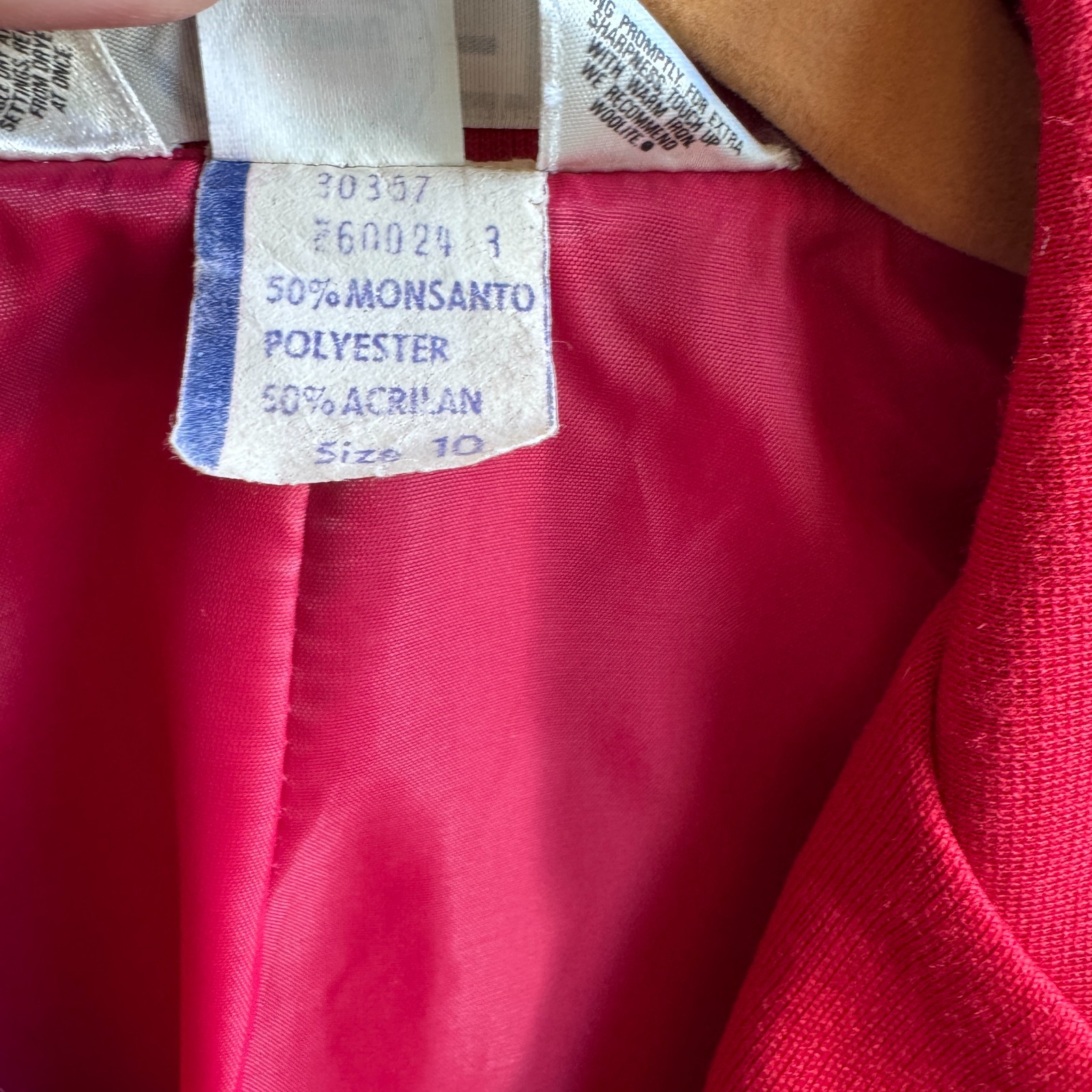Vintage Koret Red Blazer Jacket Made in USA Sz 10 Pockets 2 button closure lined