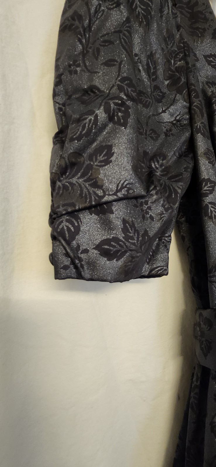 Vtg Laura Ashley dress nwt Black Taffeta Evening Holiday sz 8. 60″ Sweep