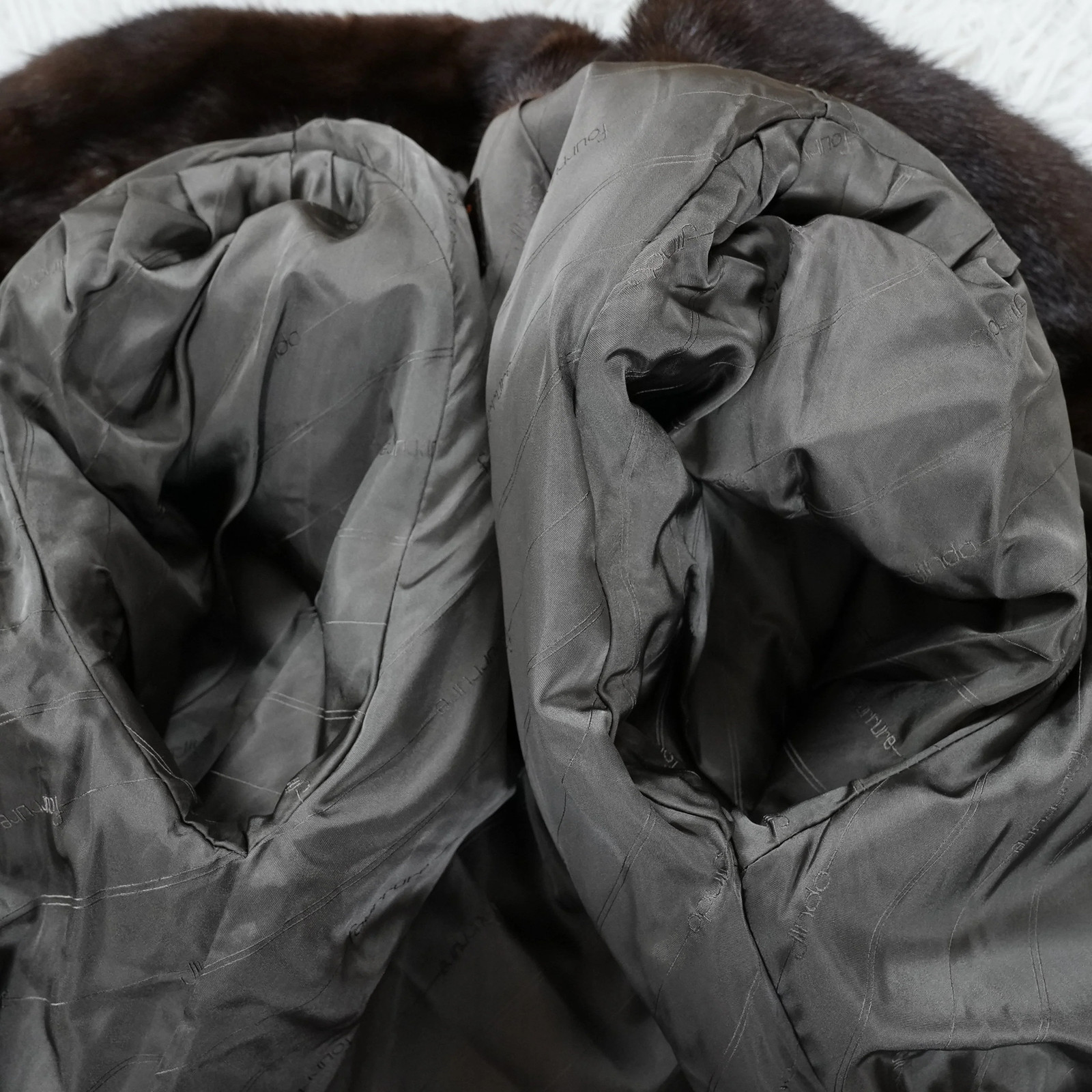 Demi Buff SAGA Mink and Silver Fox Fur arm Long Coat – Genuine Vintage Fur Fr…