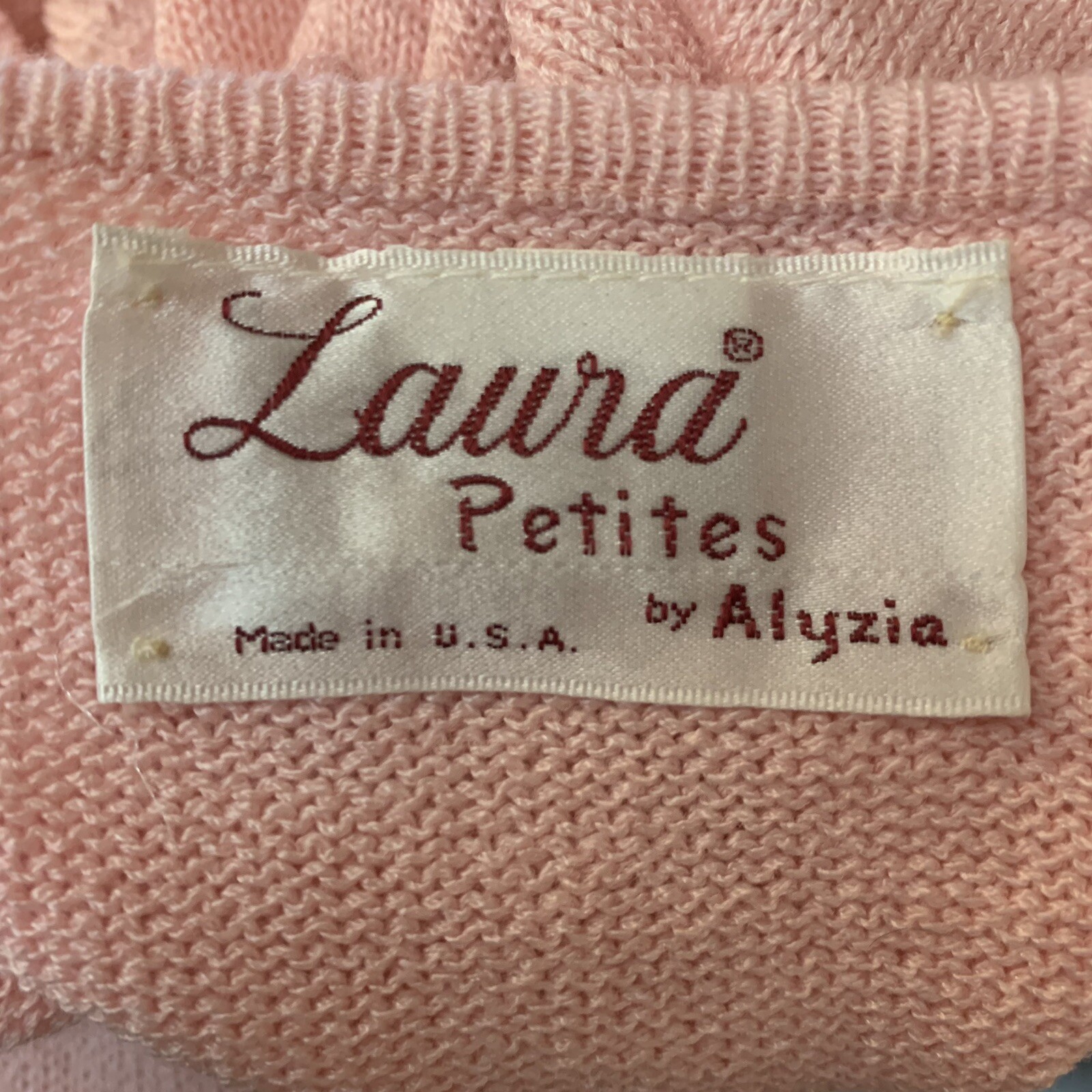 Vintage Sweater Shirt Set Size Petite 14 Laura Petites By Alyzia Light Pink