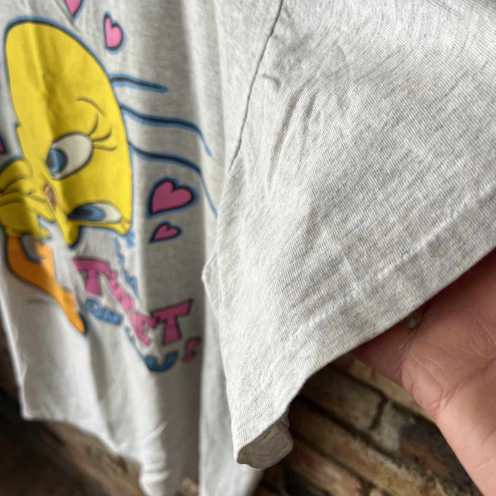 Vintage Tweety Im Tweet On You XL Gray Oversized Pajama Shirt 90’s T-Shirts