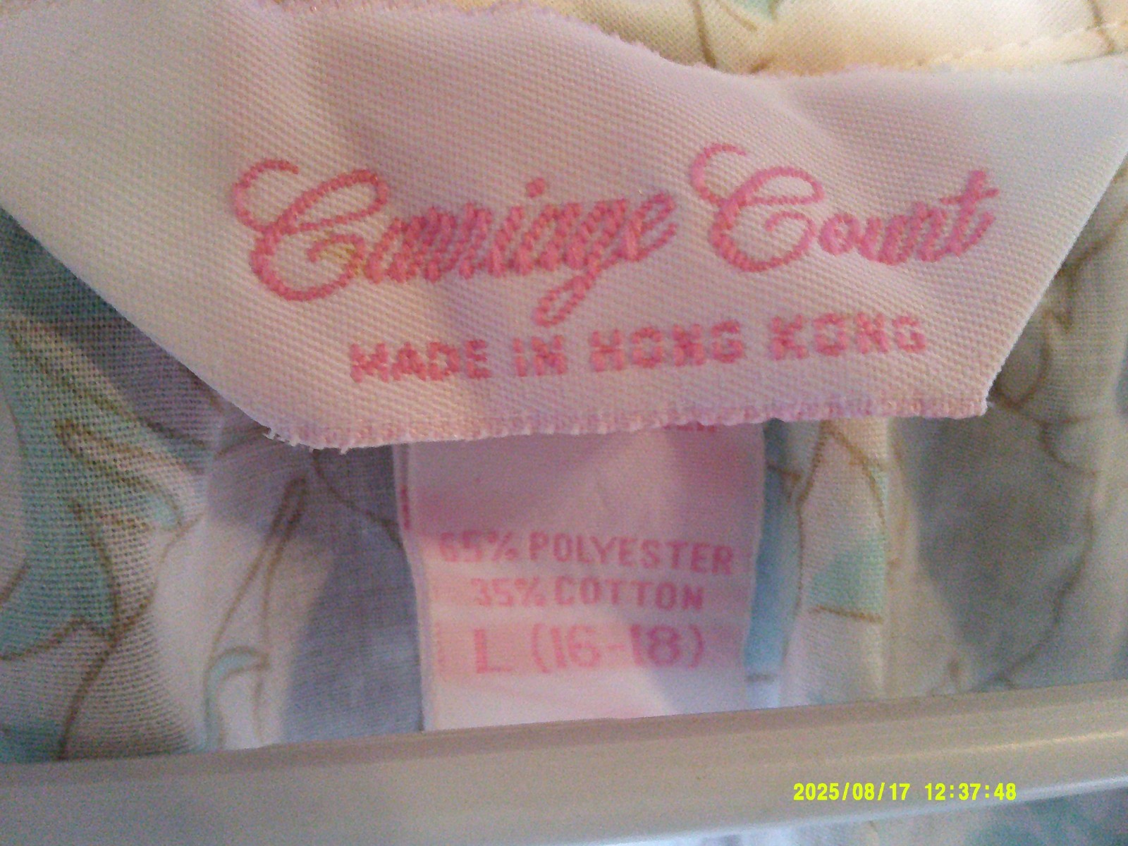 vintage carriage court by sears snap front house dress size 16-18