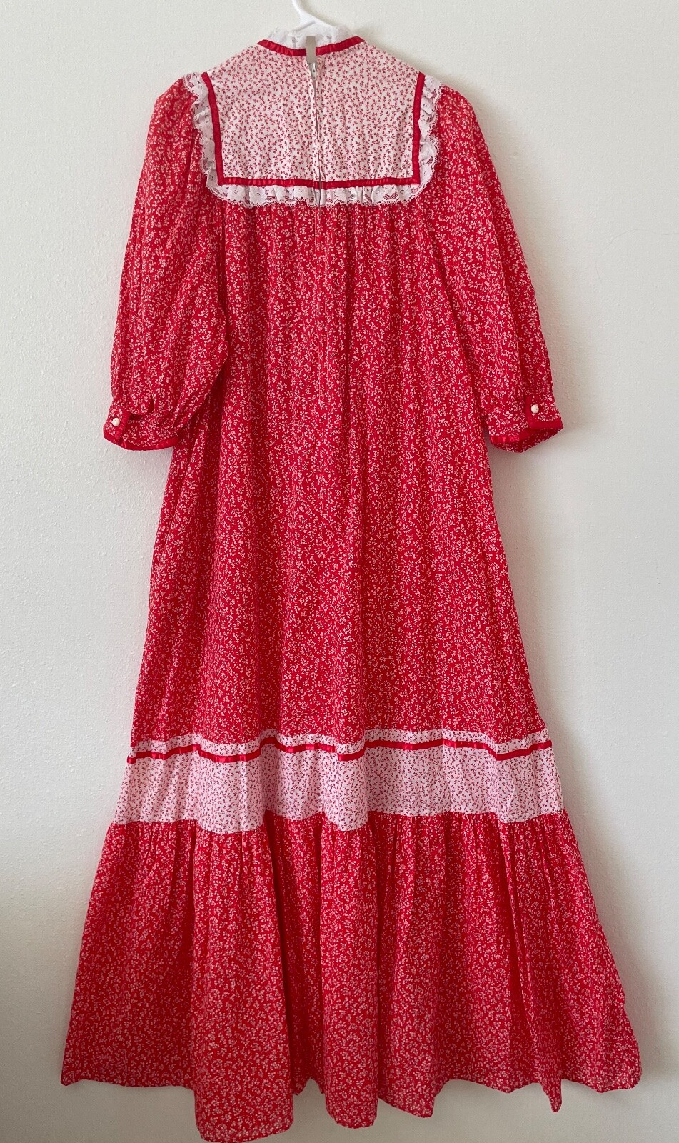 Vtg 70s 80s MuuMuu Factory XS S M Hawaiian Long Hostess Gown Dress Peasant Boho