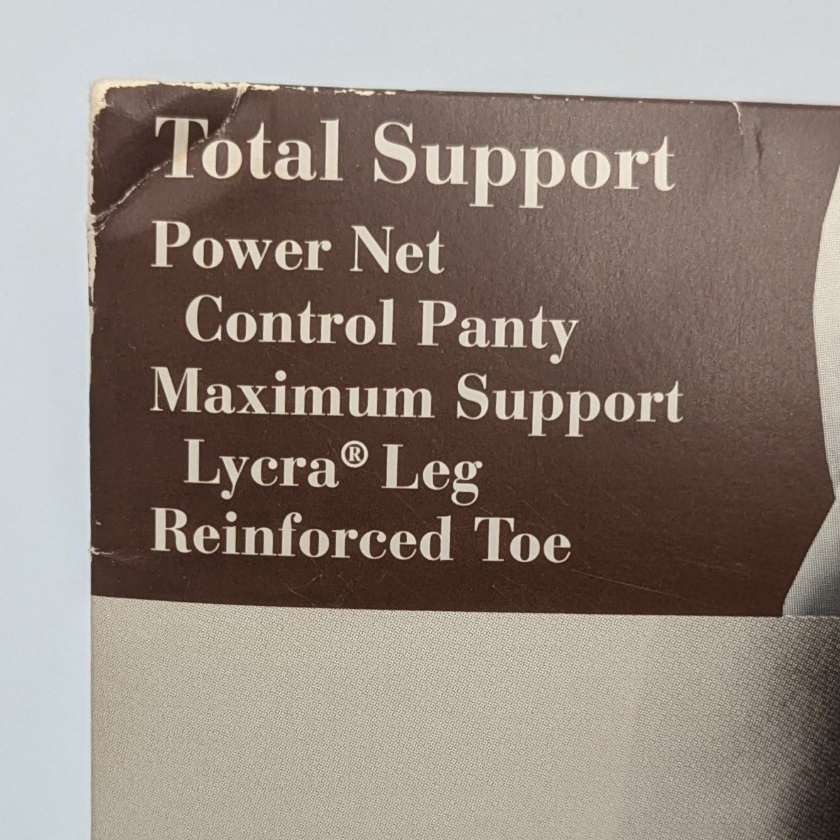 Vintage JCPenney Subtle Shapers Total Support Pantyhose Queen Tall Bone