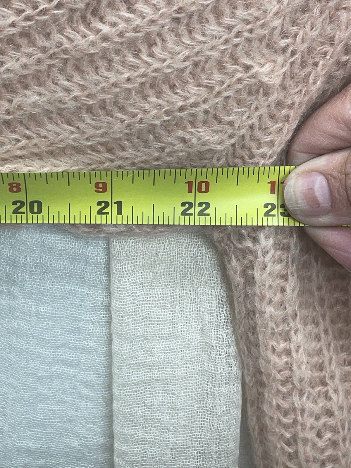 Vintage JH Collectibles Peach Sweater Kid Mohair, Wool, Nylon, Size S