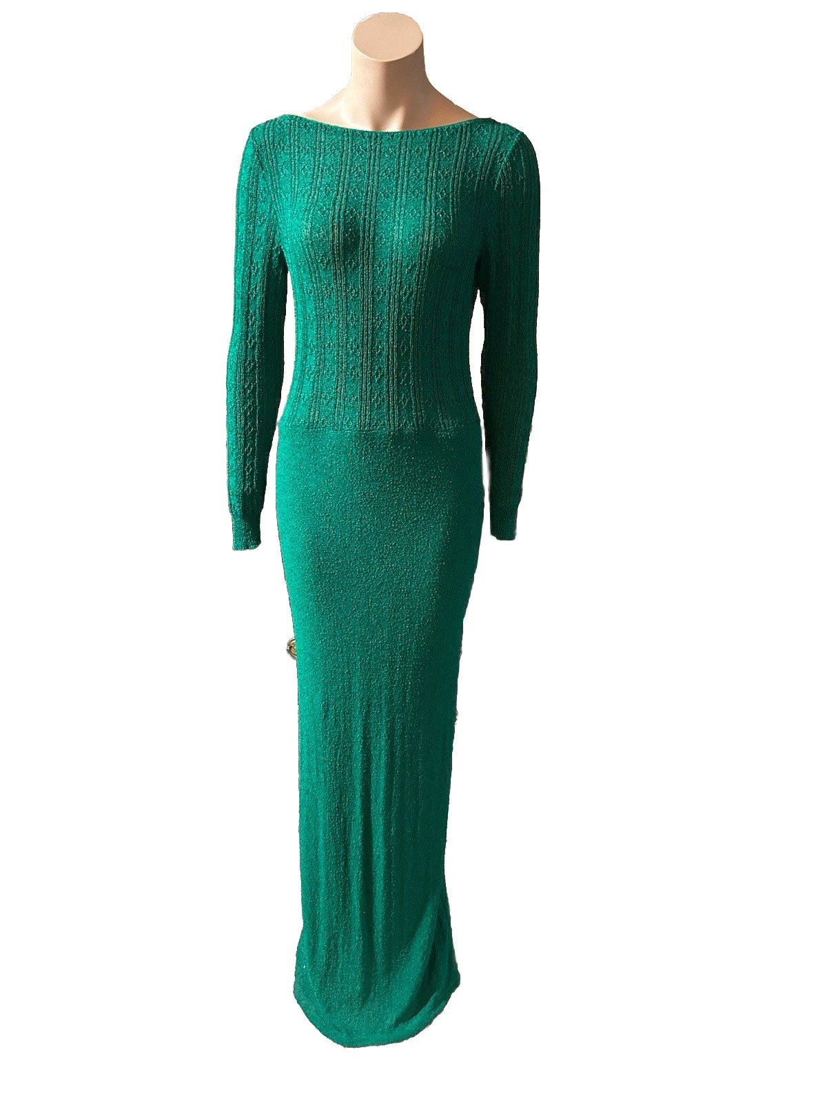 Saks Fifth Ave Vintage Green Knit Dress