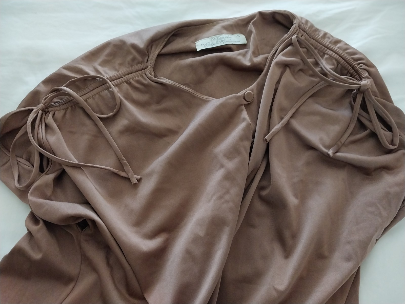 Vintage 70’s Blanche By Ralph Montenero Cocoa Brown Sleeveless Long Cover-Up