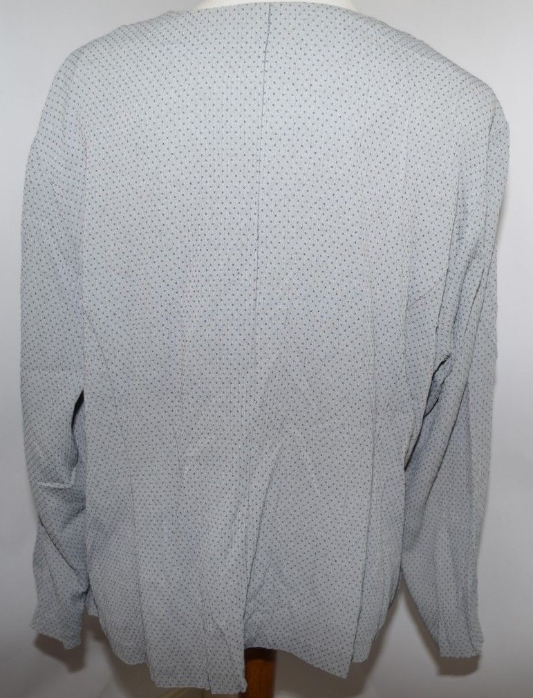 VTG Michael Blake Gray Black Dots Button Down Blouse Top Made in USA Womens 18