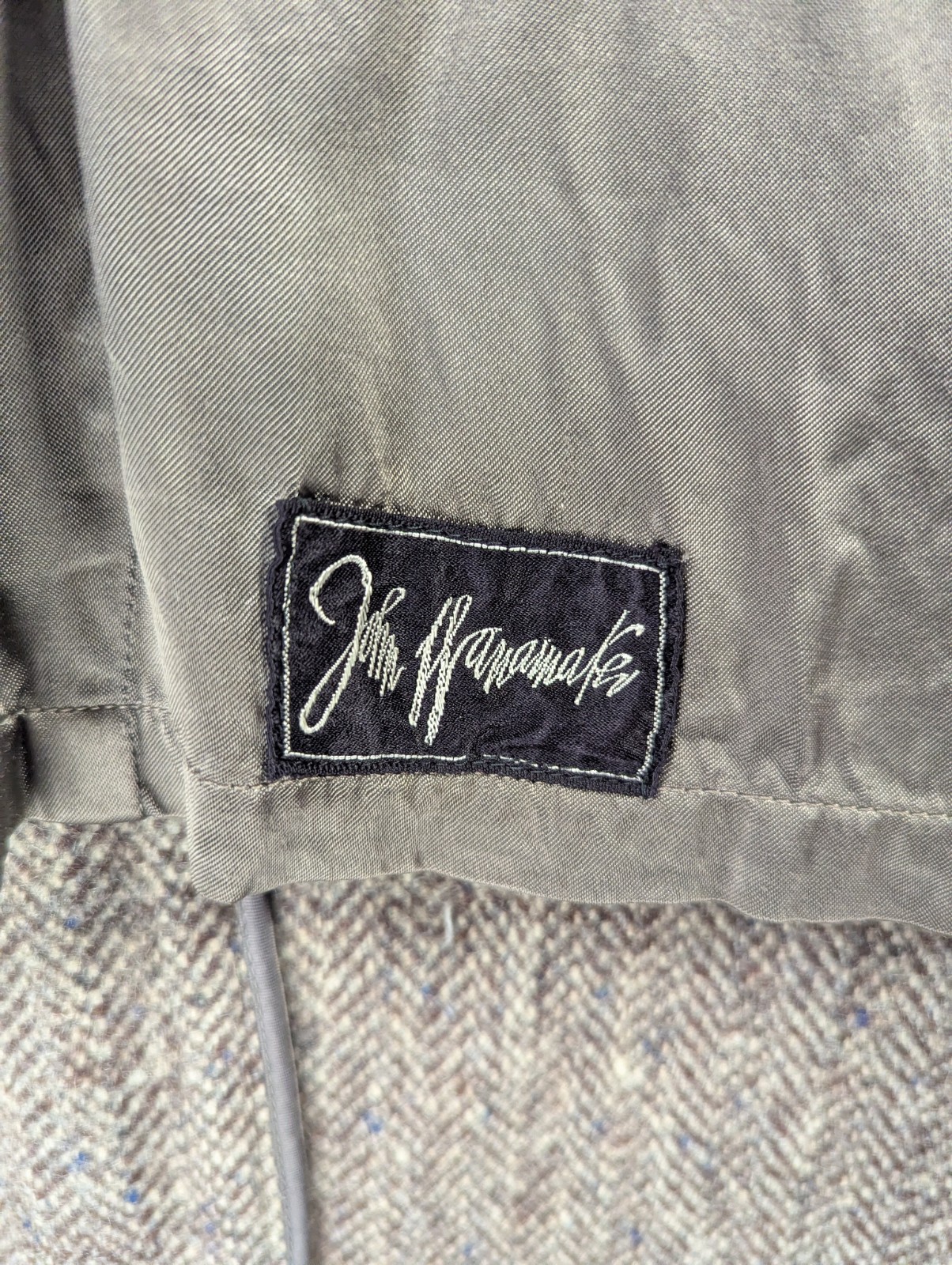 Vtg 1950s John Wanamaker Coat 100% Wool Harris Tweed Handwoven Scotland Brown XL