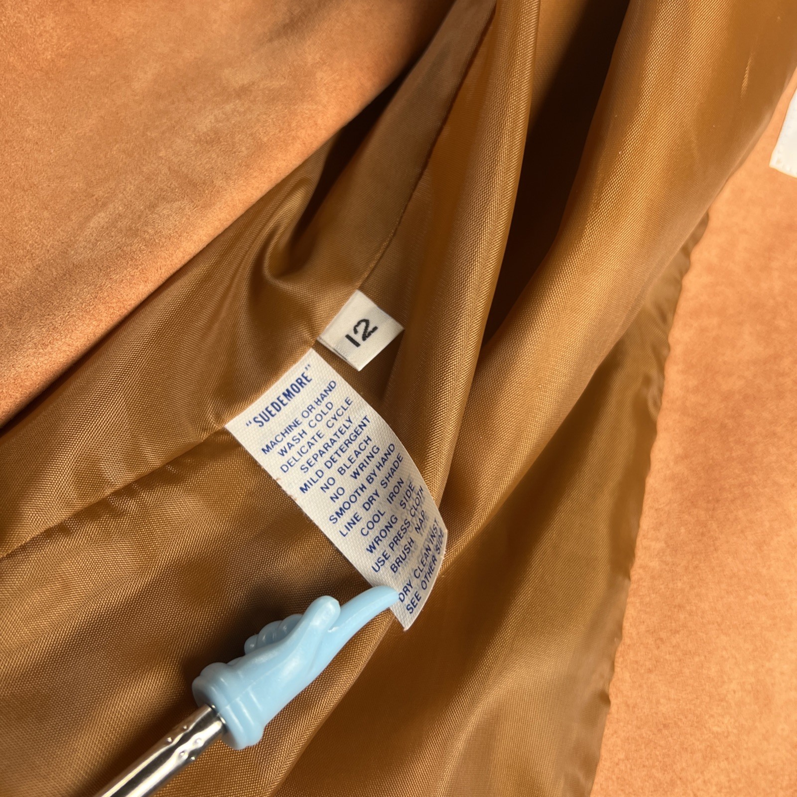 Vintage Patchington Suedmore Jacket And Skirt Peach Size 12 With Tags