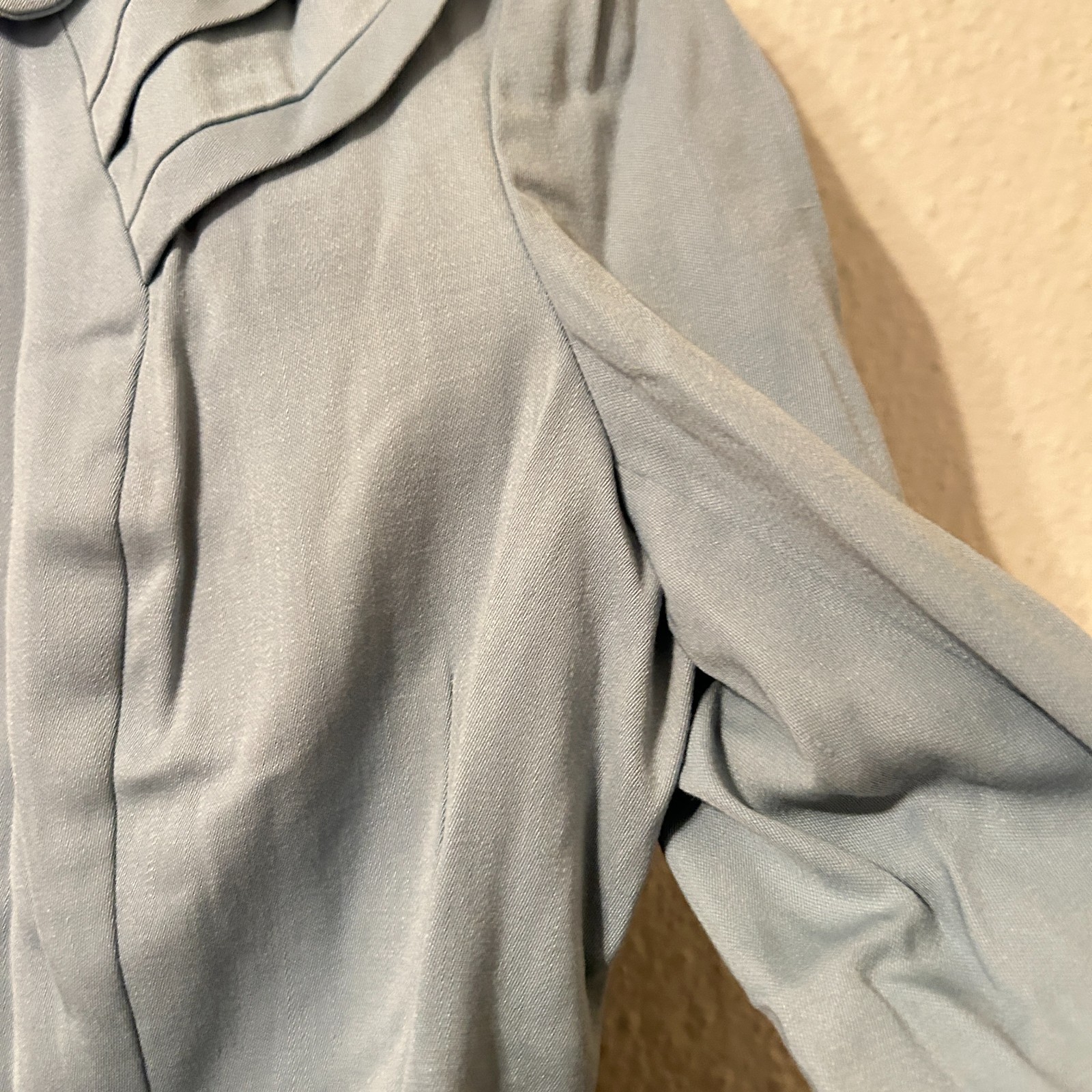 Vintage 1940’s Lampl Women’s M Blue Wool Gabardine Skirt Suit