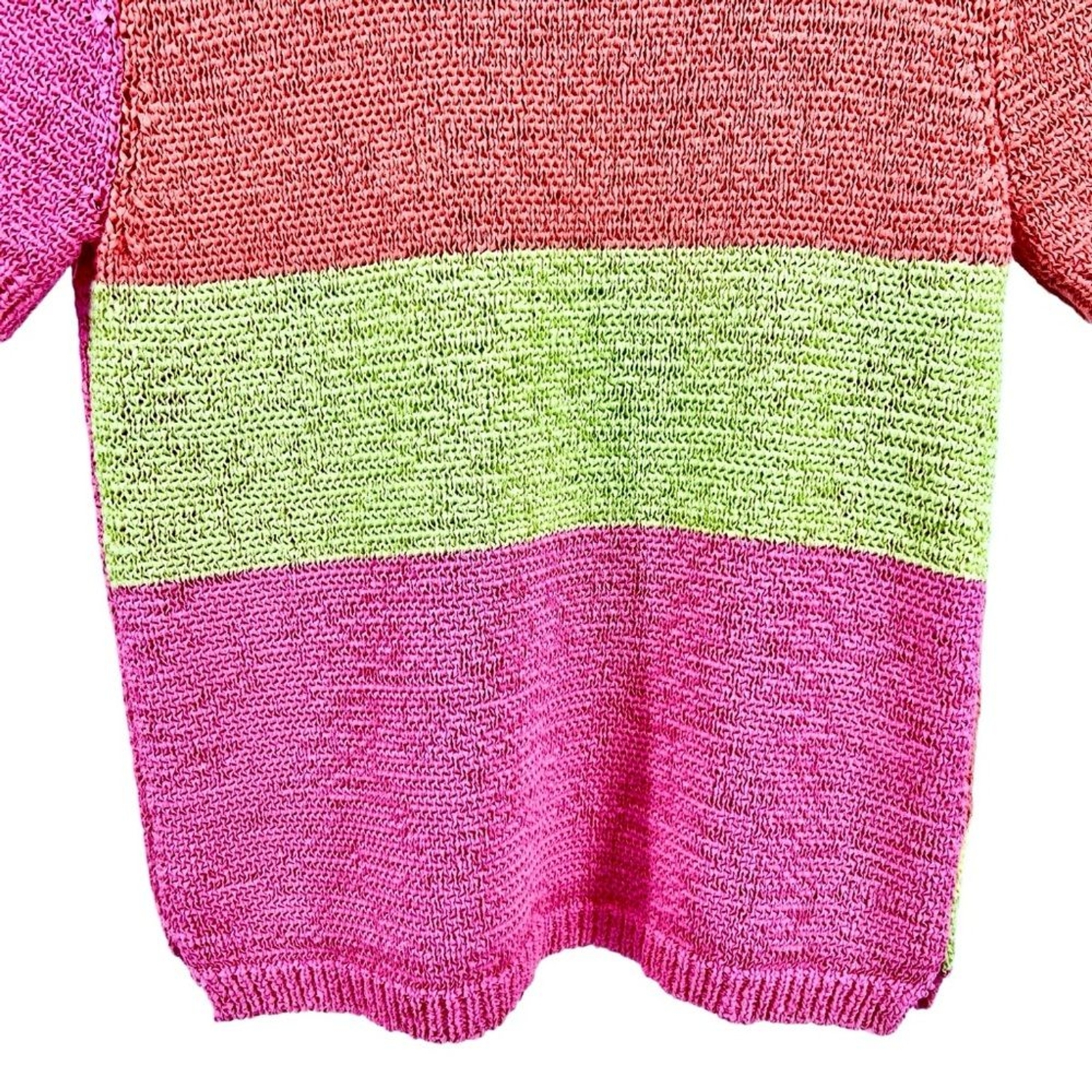 Vintage Koret Francisca Colorblock Stretch Knit Top Medium Butterfly Colorful