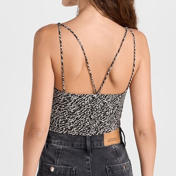 Isabel Marant Leila Printed Strappy Top Size 10 NWT