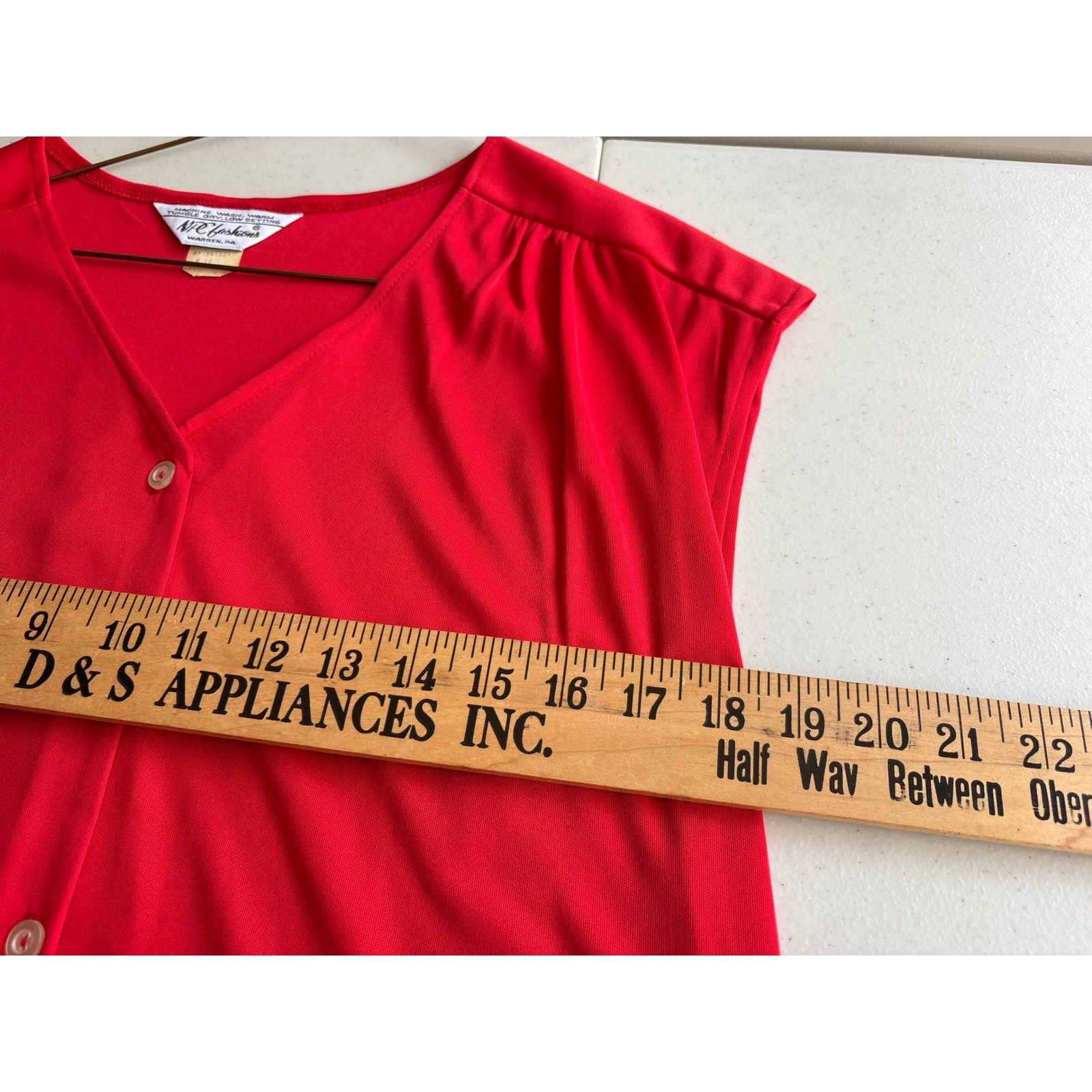 Vintage 70s Sleeveless Button Front Blouse Lot of 7 Size 10 Medium