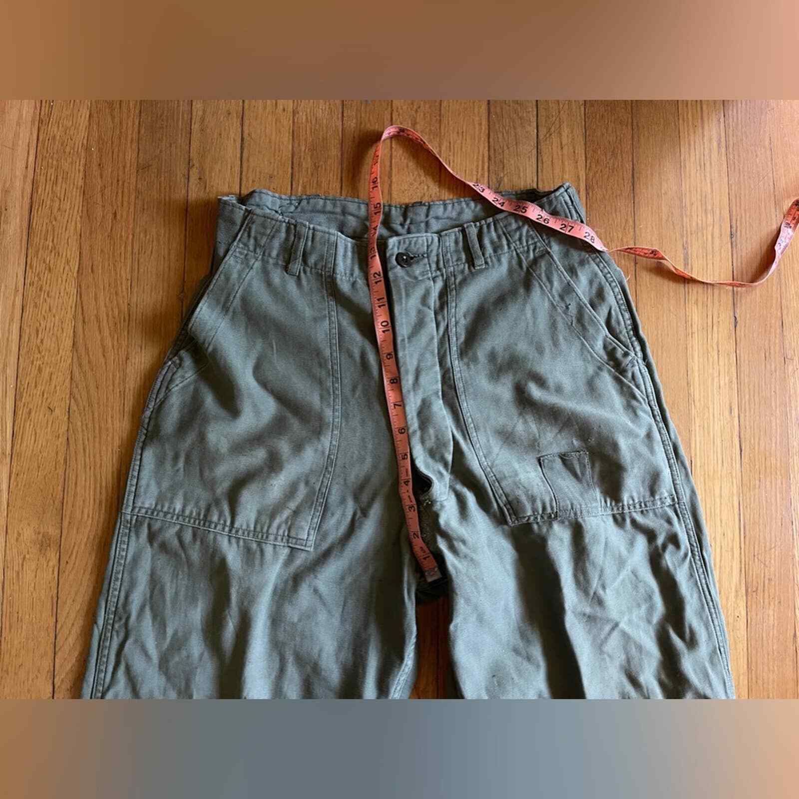 50s Vintage Korean Era Cotton Sateen Pants