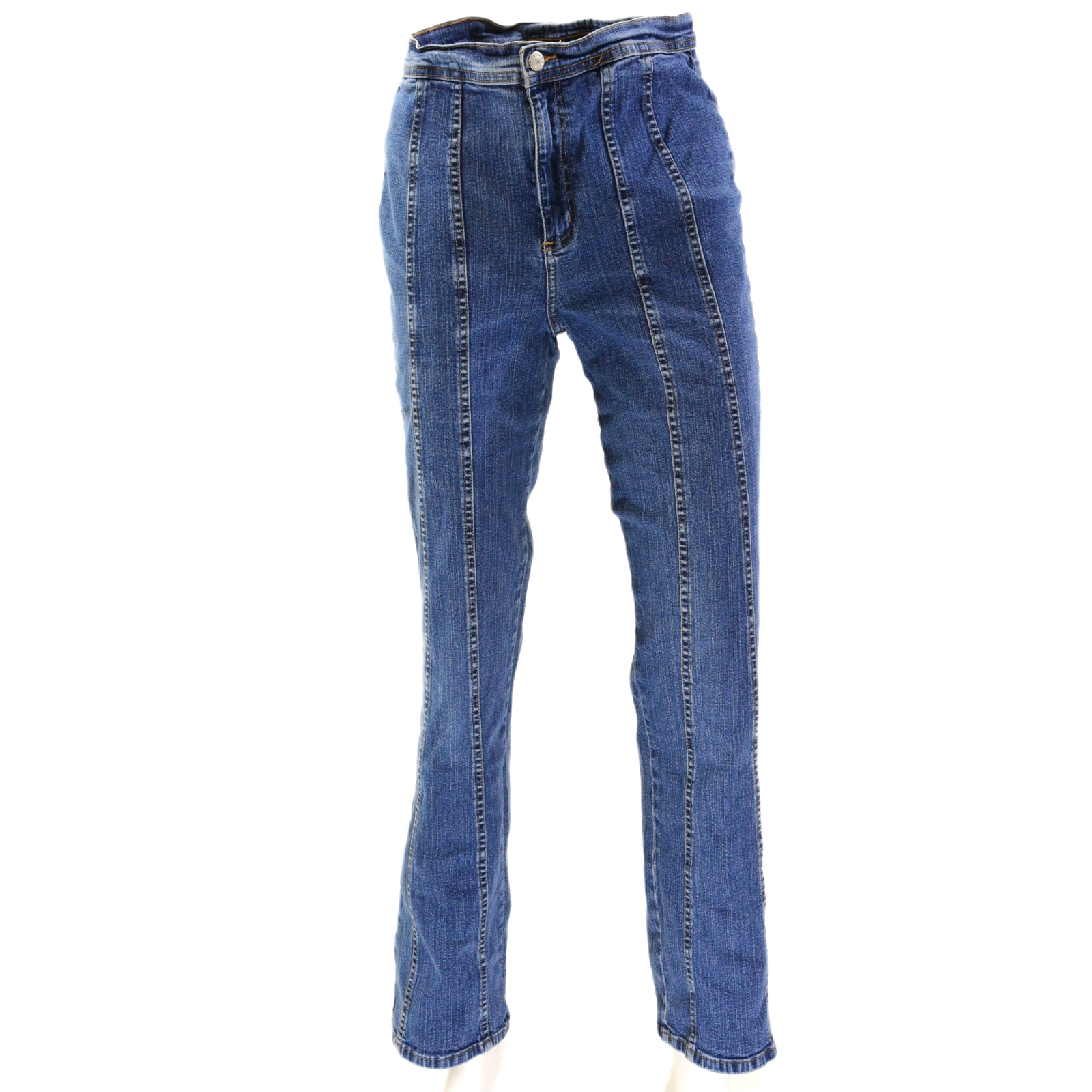 90s Vintage Denim & Co Seamed High Waist Boot Cut Stretch Jeans Womens 4 Y2K LRL
