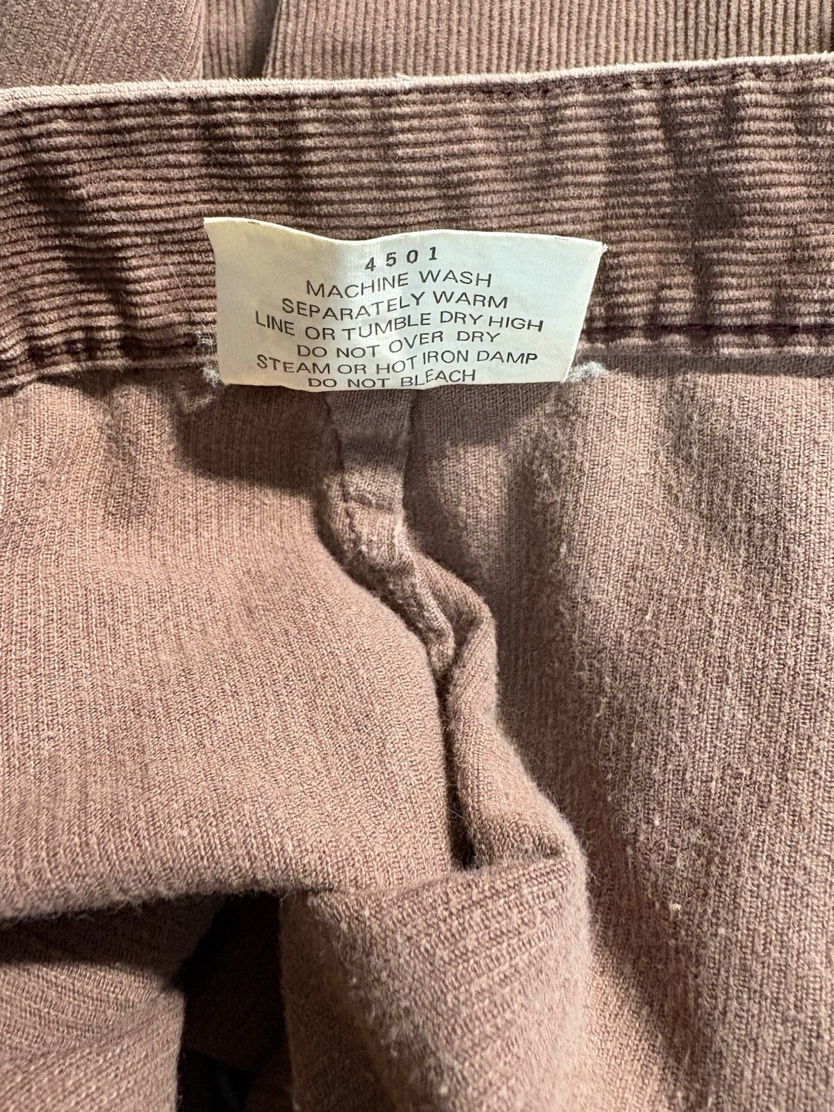 1970s Kmart Corduroy Pants Women’s Size 15/16 100% Cotton Brown Vintage