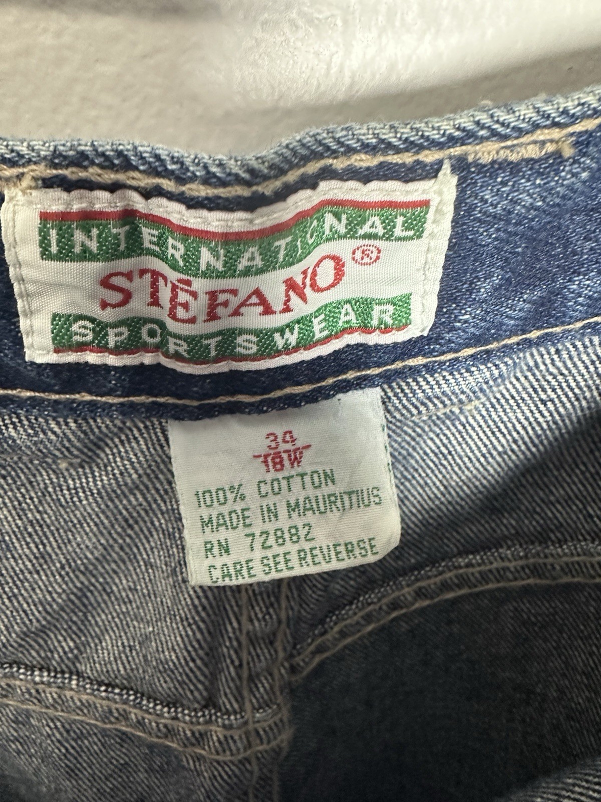 Women’s Deadstock 80s Stefano International Sportswear denim Pleated skirt 18W