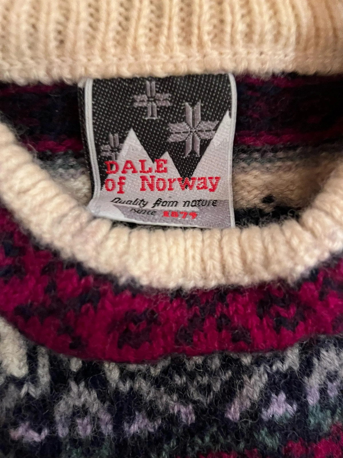 Vintage 1980s Dale of Norway Nordic Jumper Sweater Size Small