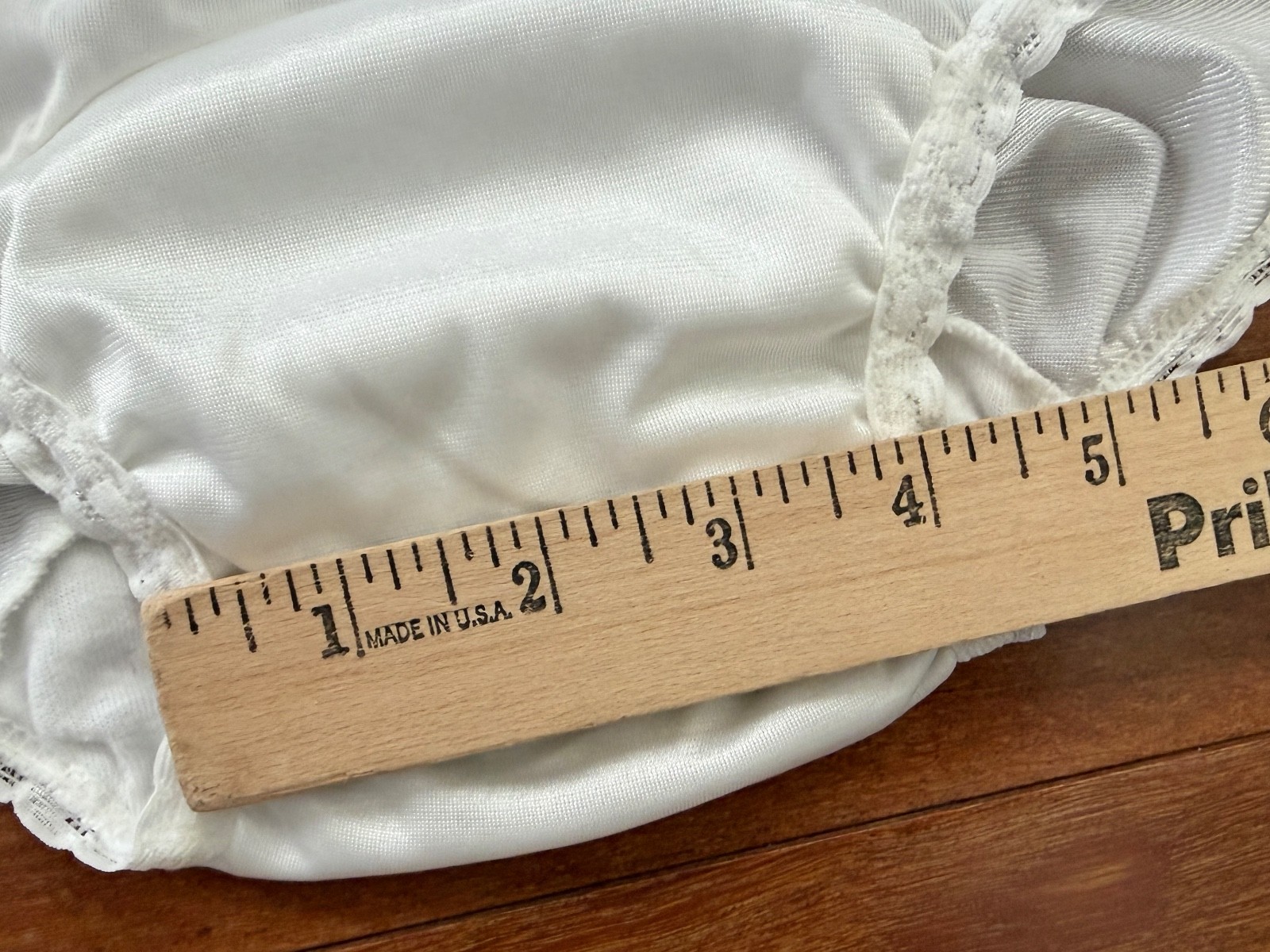 Vintage ROSE Brand High Waist Granny Panties Ivory Nylon Lace Sz 10 NOS 3 Pair