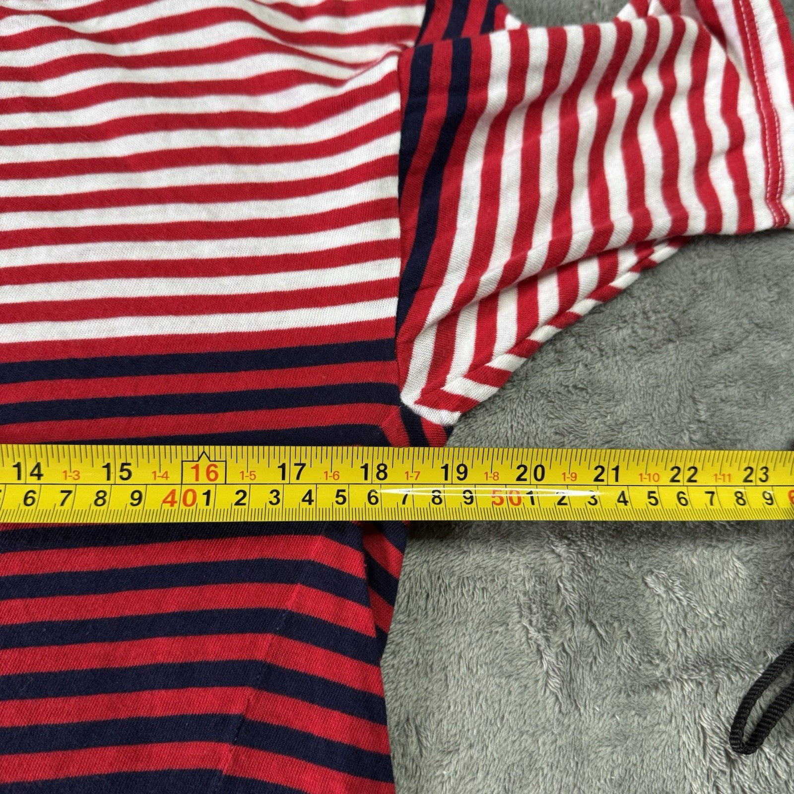 VTG 90s Pierre Cardin Boxy Striped Boat Neck Tshirt Womens M Oversized Retro