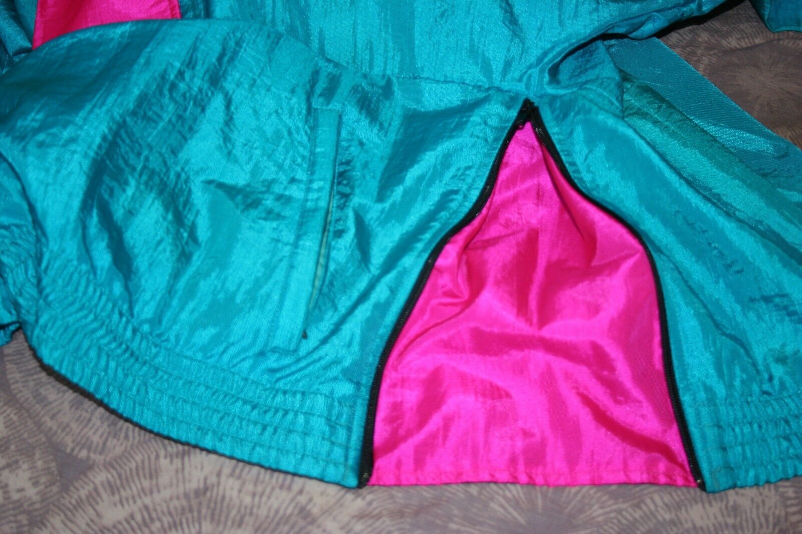 VTG Women’s Colorblock Windbreaker Pullover L SUNBUSTER Ski Jacket Nylon 1980s