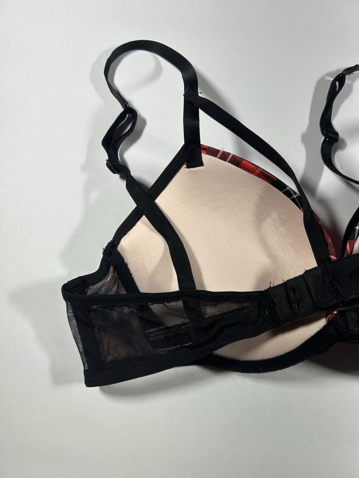 Victoria’s Secret Plaid Very Sexy Push Up Bombshell Bra (Size 34B) Uk Club Girl