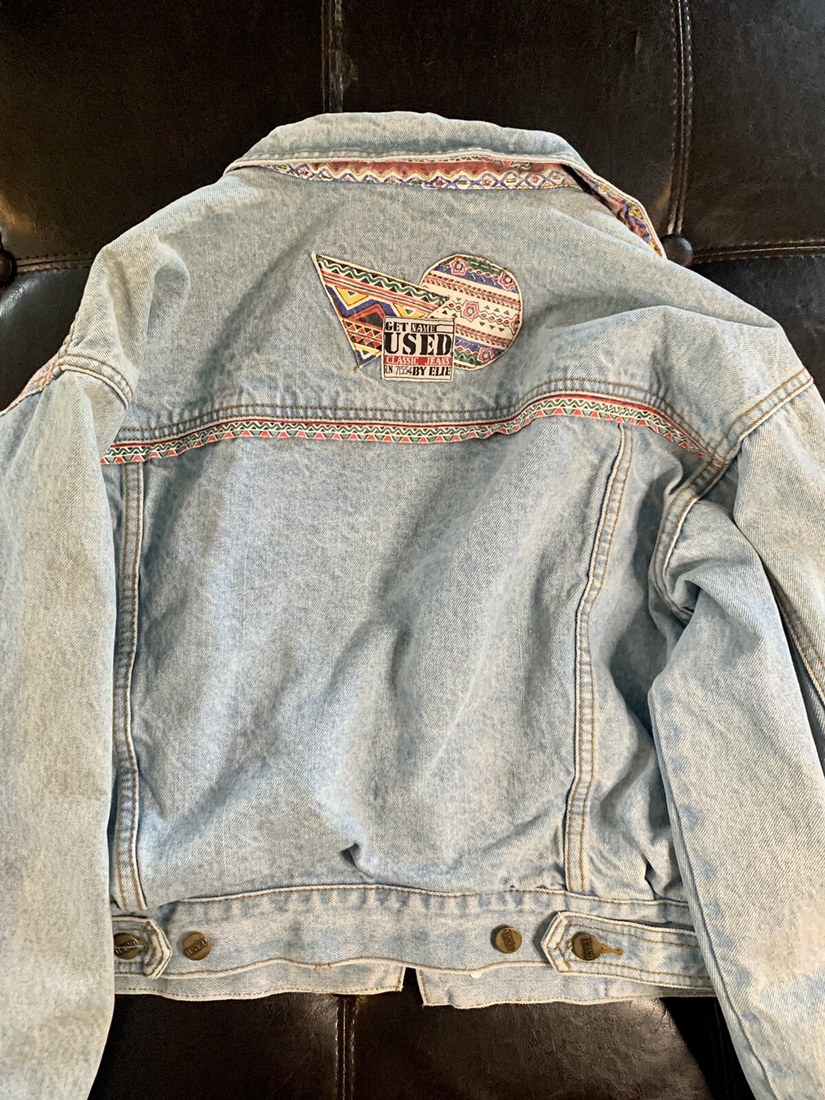 Get Used By Elie Jeans &Jacket Set size 28 & Lg I ❤️ 80s 90s RARE