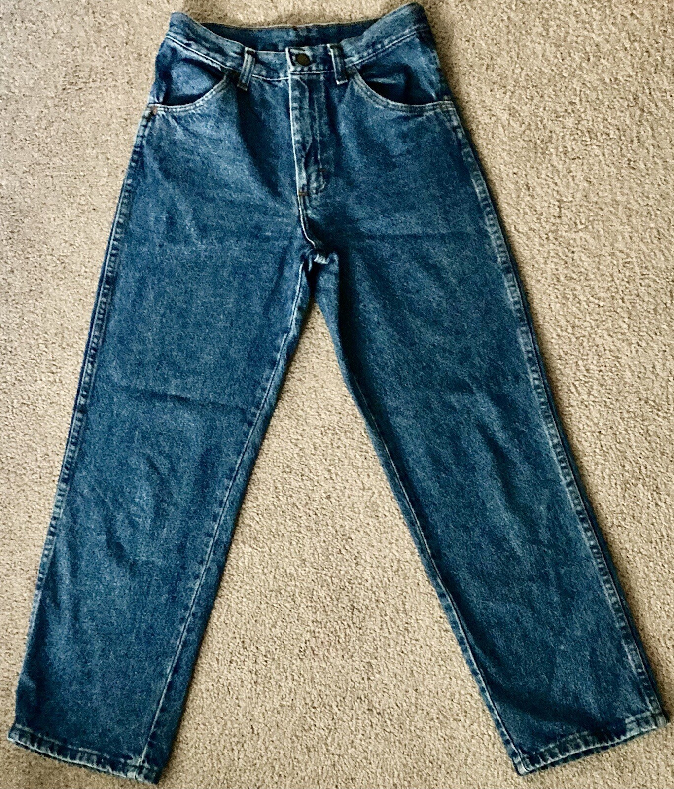 Vintage RUSTLER high waist straight leg medium wash denim mom jeans Straight Leg