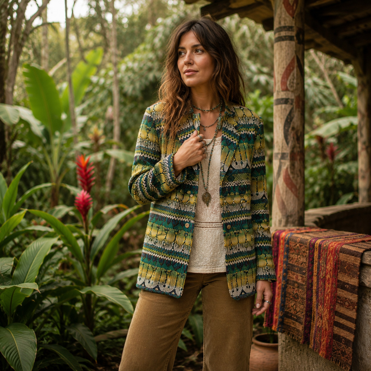 Vtg 1960s 1970s Guatemalan Woven Jacket Totonicapán Guatemala Villa San Miguel