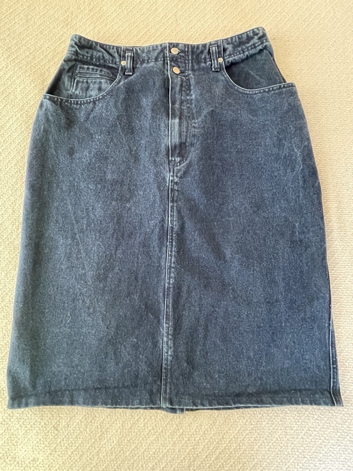 Vintage Jeanjer Jeans Western Skirt Pleaded Front 4 Pockets Women’s Size 15/16