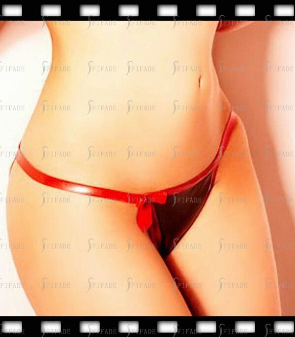 Latex Bikini Shorts Panties Sexy Cool Bow Underwear Cool Customize 0.4mm F77