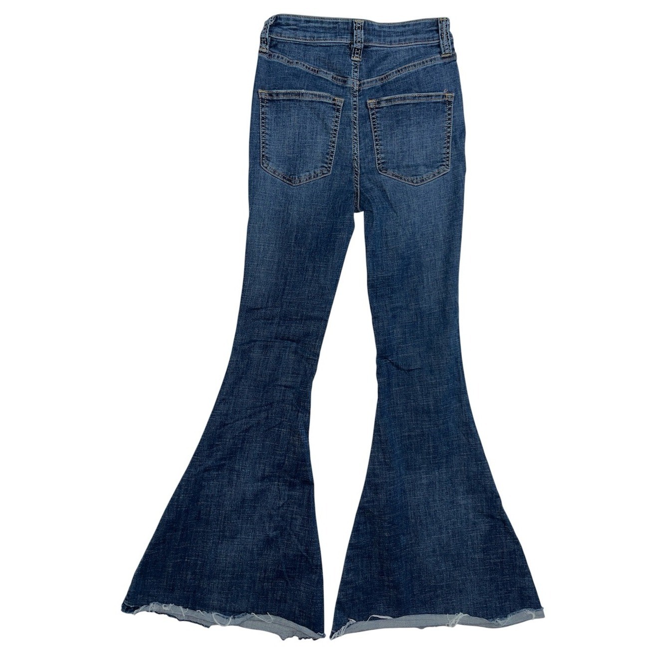 We The Free Extra Wide Flare Jeans Size 25 Button Fly Boho Festival Denim