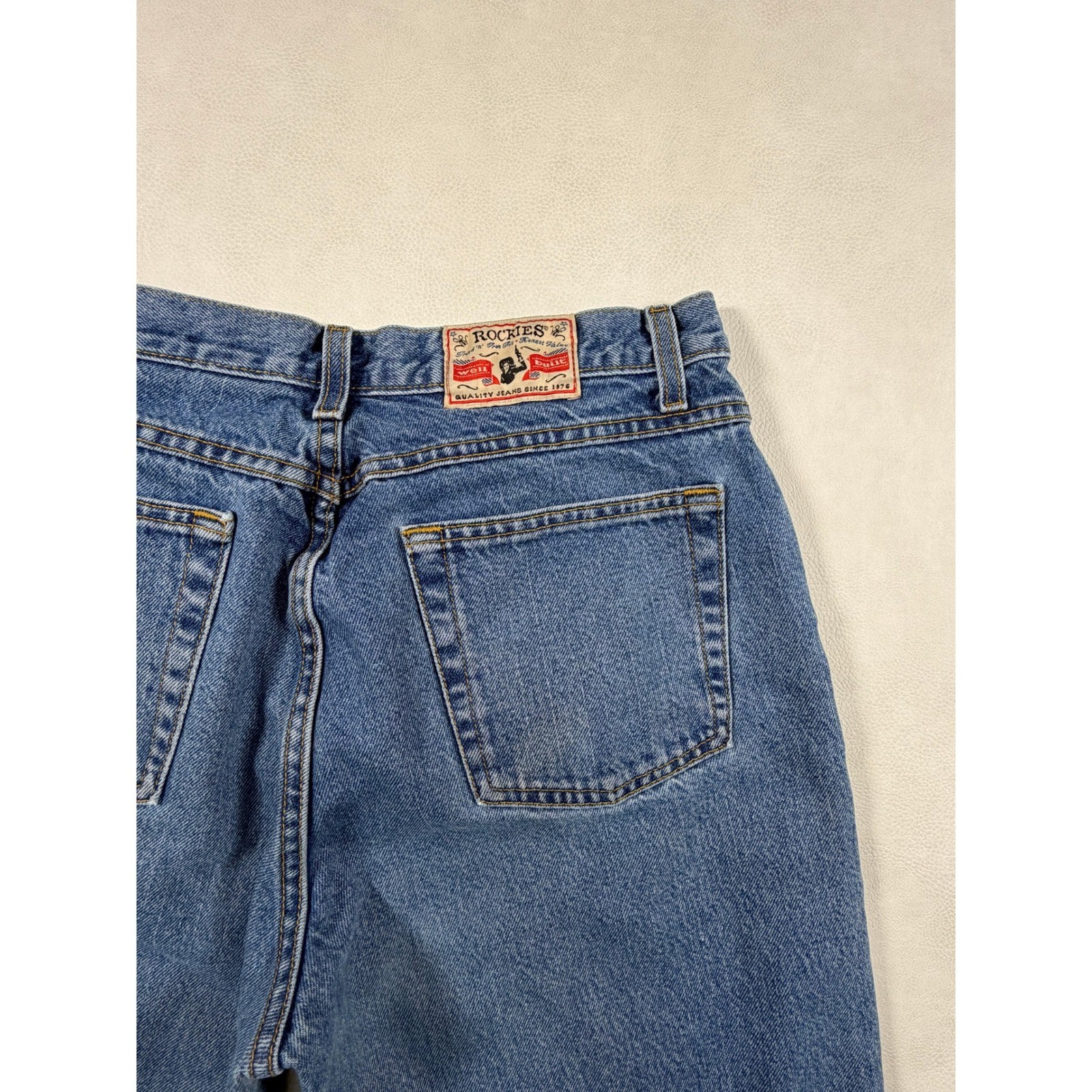 Rockies Vintage High Waisted Relaxed Straight Leg Jeans Womens Size 11 30×32