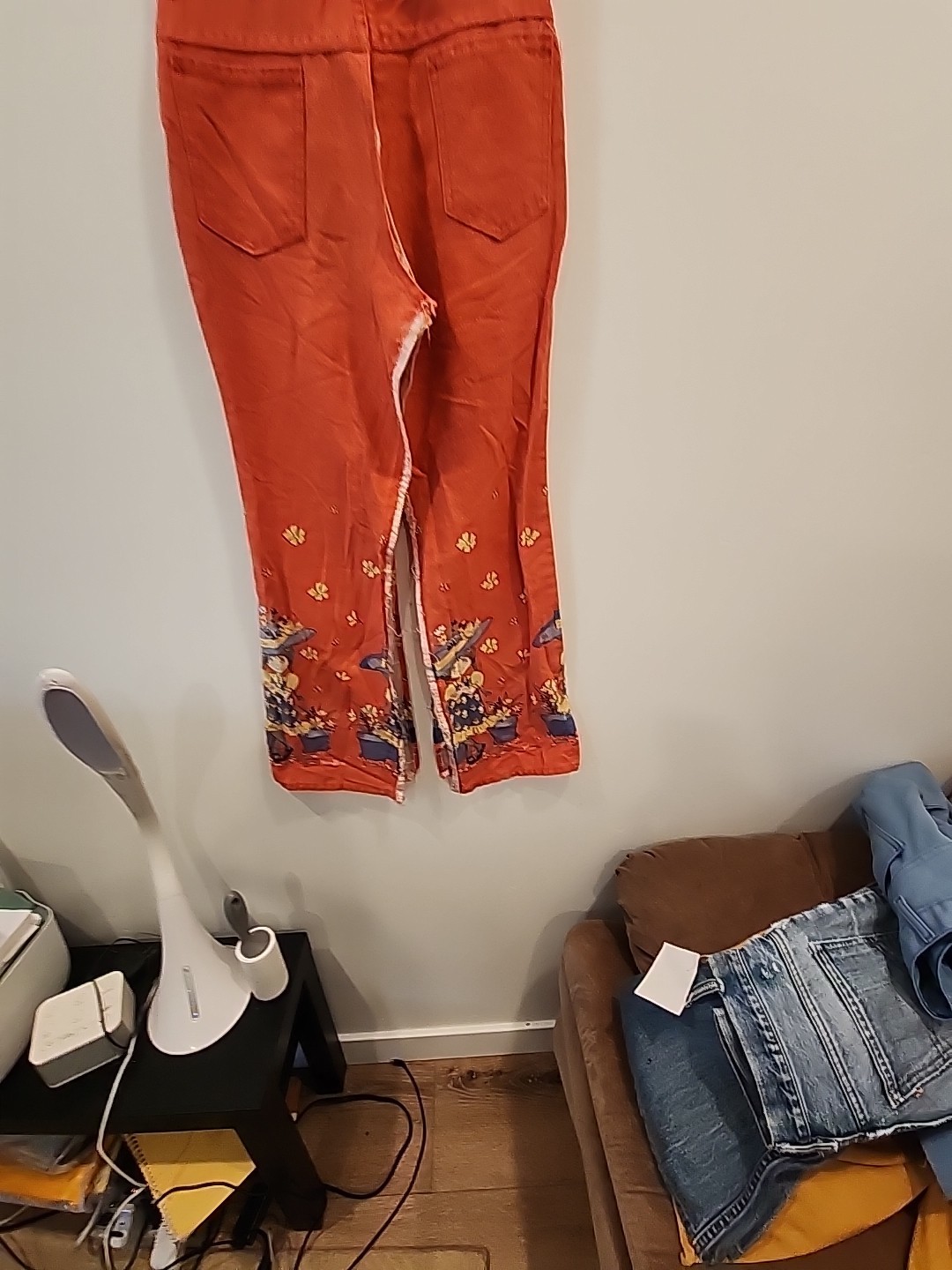 sears 70’s bell bottom pants orange petticoats pantaloons girls 14 26 w jeans