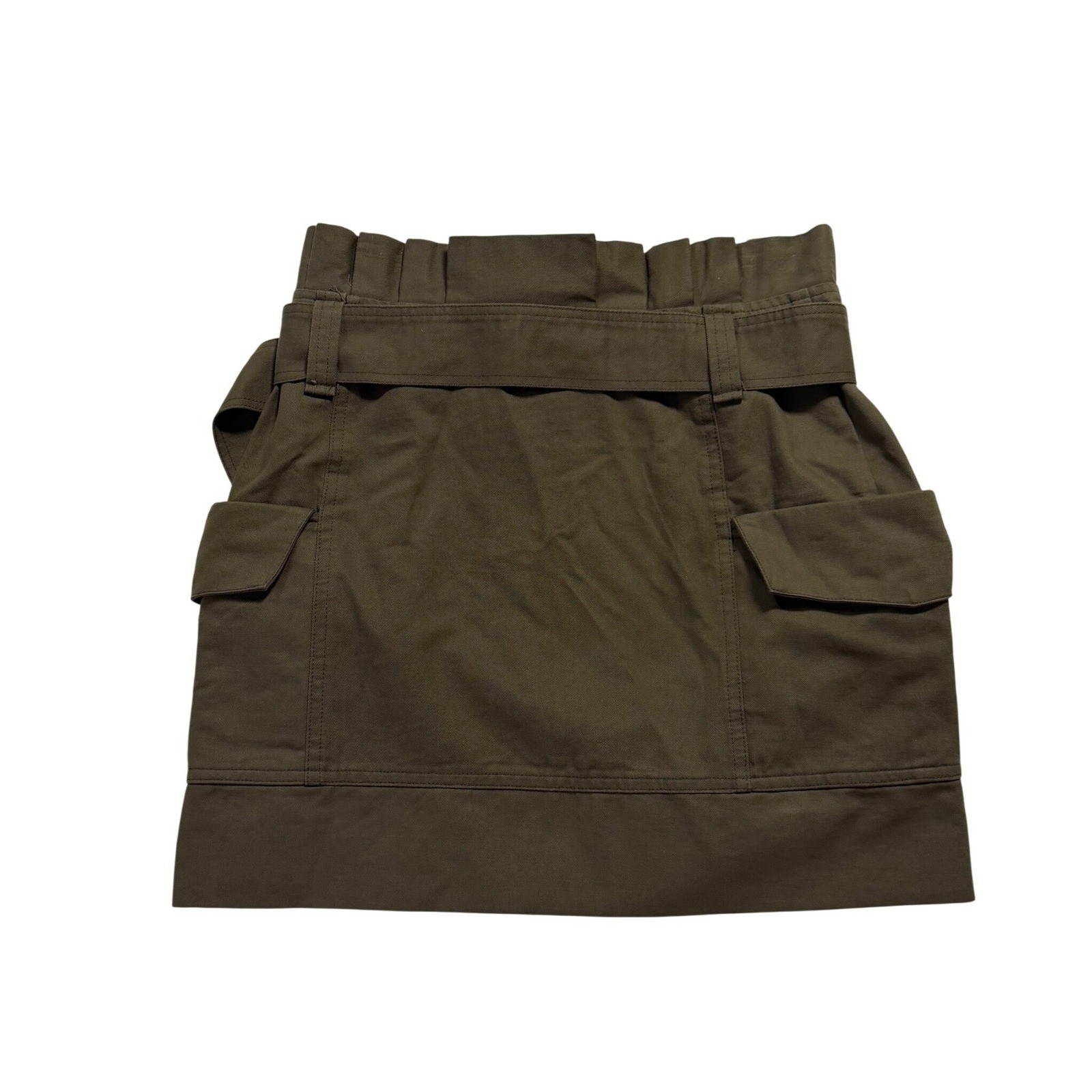 Hashttag Intrend Olive Green Cargo Mini Skirt with Belt