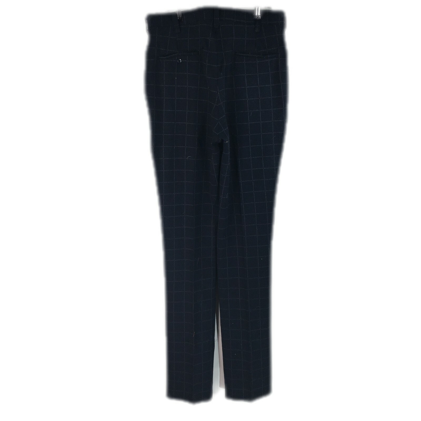 Vintage Dutchmaid Womens Straight Leg Regular Checked Black Dress Pants Size 34