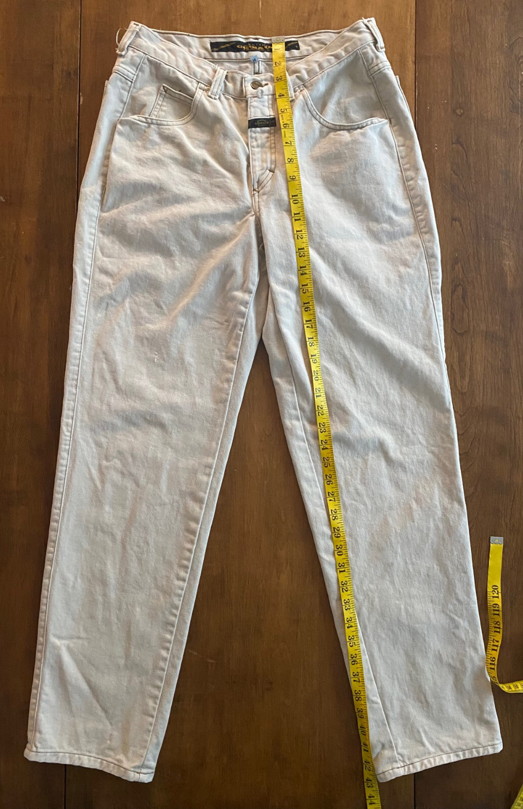 Vintage GIRBAUD Jeans from Marithe Francois Girbaud TAN CREAM Size 31