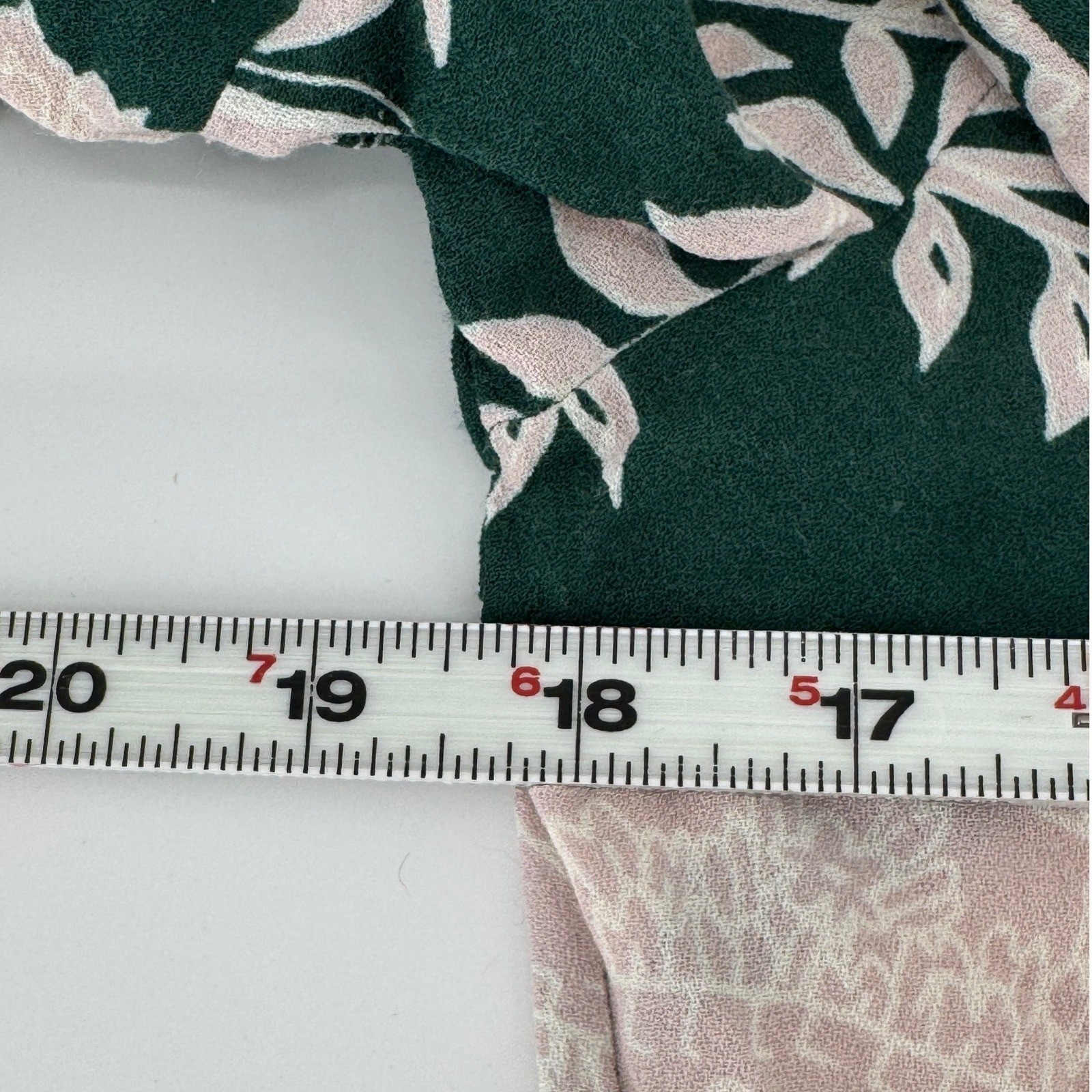 Ella Moss Floral Bell Sleeve Mini Dress XS Green Pink Boho Cottagecore EUC