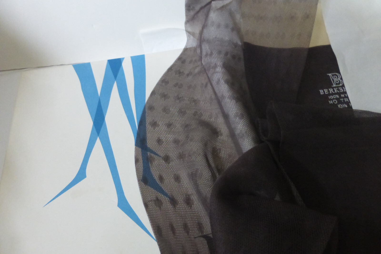Vintage Berkshire “No Trump” Demi Toe Stockings Size 10 1/2 M Dark Brown NIB 2Pr