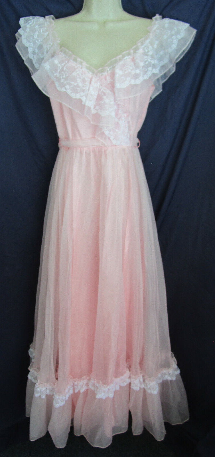 Vtg PINK Cottagecore Fancy Frocks Phyllis Gerrans Southern Belle Prom Dress 7