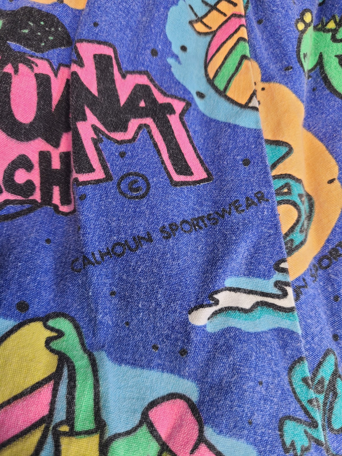 Vntg 90s Outfit Set Iguana Beach Soveneir Womans Small Girls Large Neon Colors