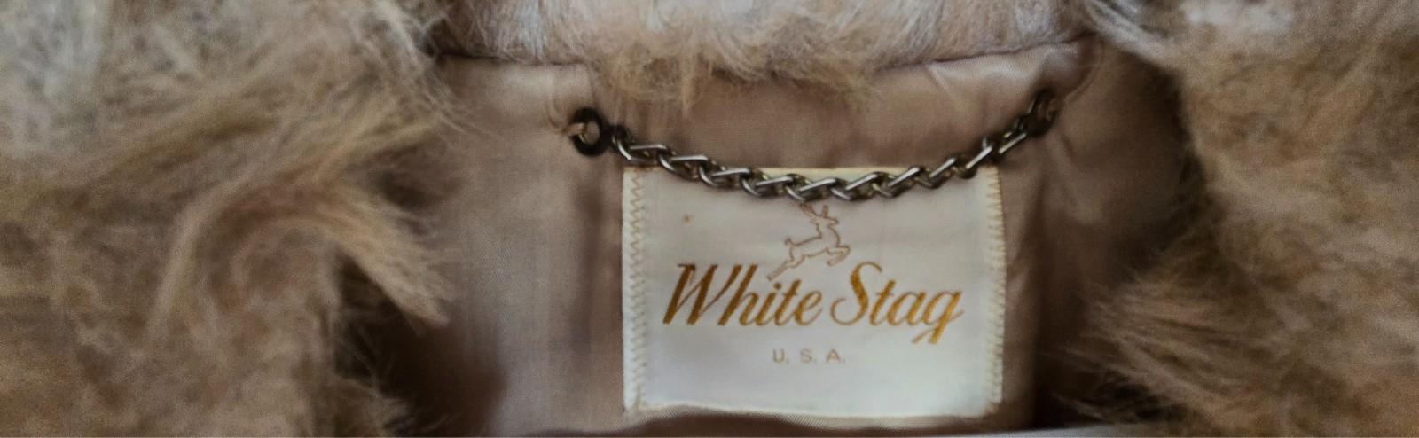 Family Owned Vintage White Stag Faux Fur Coat- Size Woman’s Medium