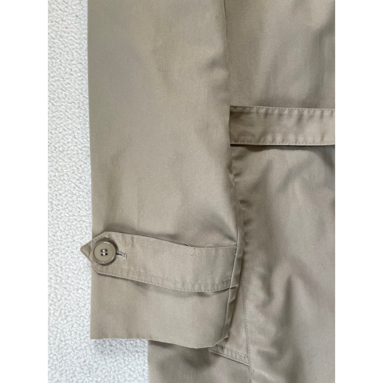 Misty Harbor Womens 14 Reg Trench Coat Beige Vintage Belted ILGWU Made in USA