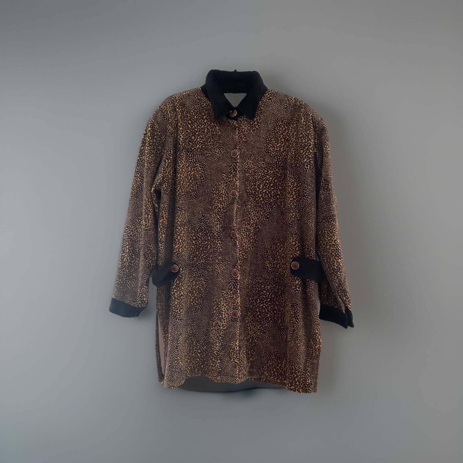 Vintage animal print swing oversized coat jacket soft L-XL perfect condition
