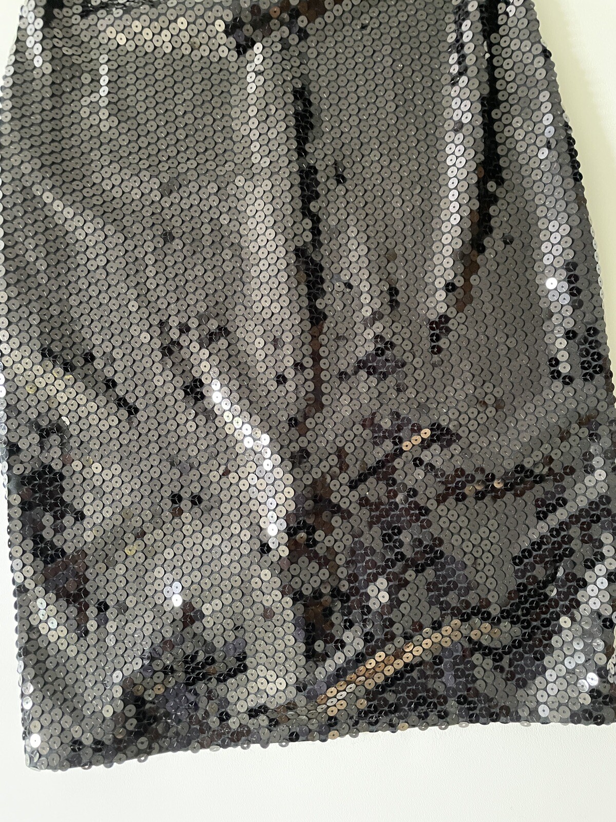 Vintage Y2k Dress Sequin Bodycon Backless By GlenRob Home Coming Evening Black