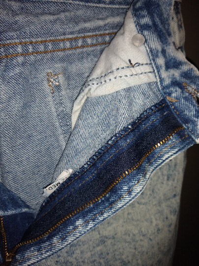 LEE VTG 80s High Waist Jeans Zip Fly Acid Wash MOM JEANS 28 x 30 med 12
