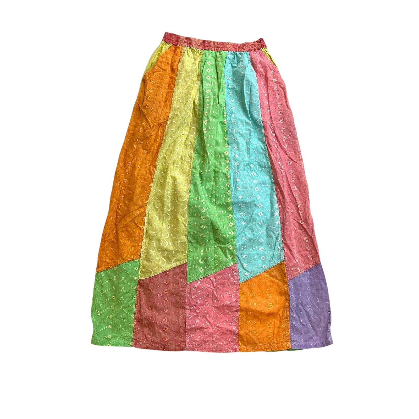 Vintage Sacred Threads Patchwork Embroidery Floral Patchwork Skirt Deadstock NWT