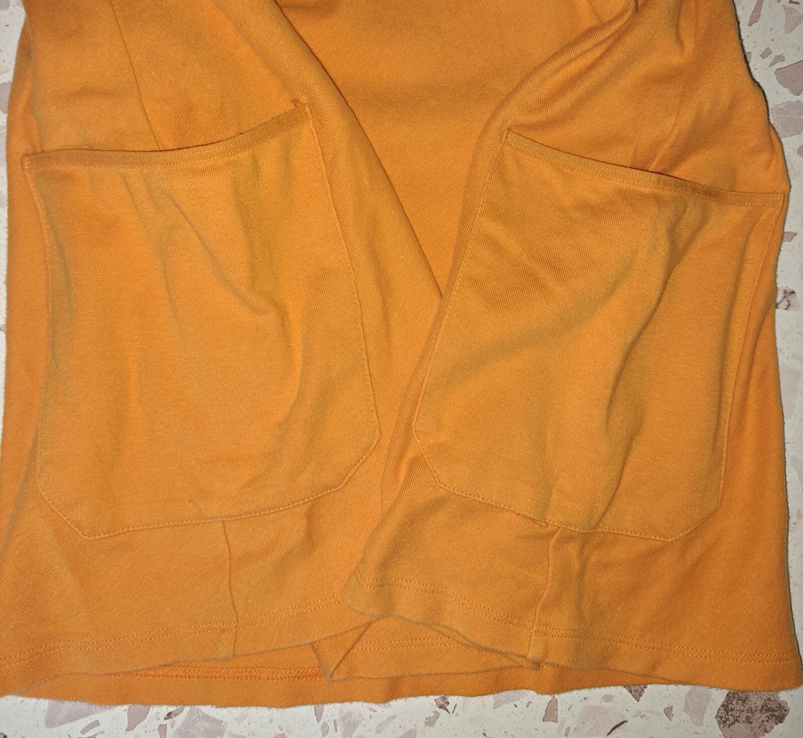 Vtg Victoria’s Secret Tee Shop Cotton Babydoll Top Orange Medium 90s Pockets
